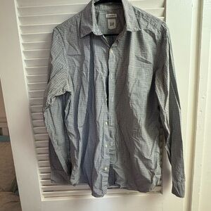 Men’s GAP work shirt - standard fit. Green and brown check.